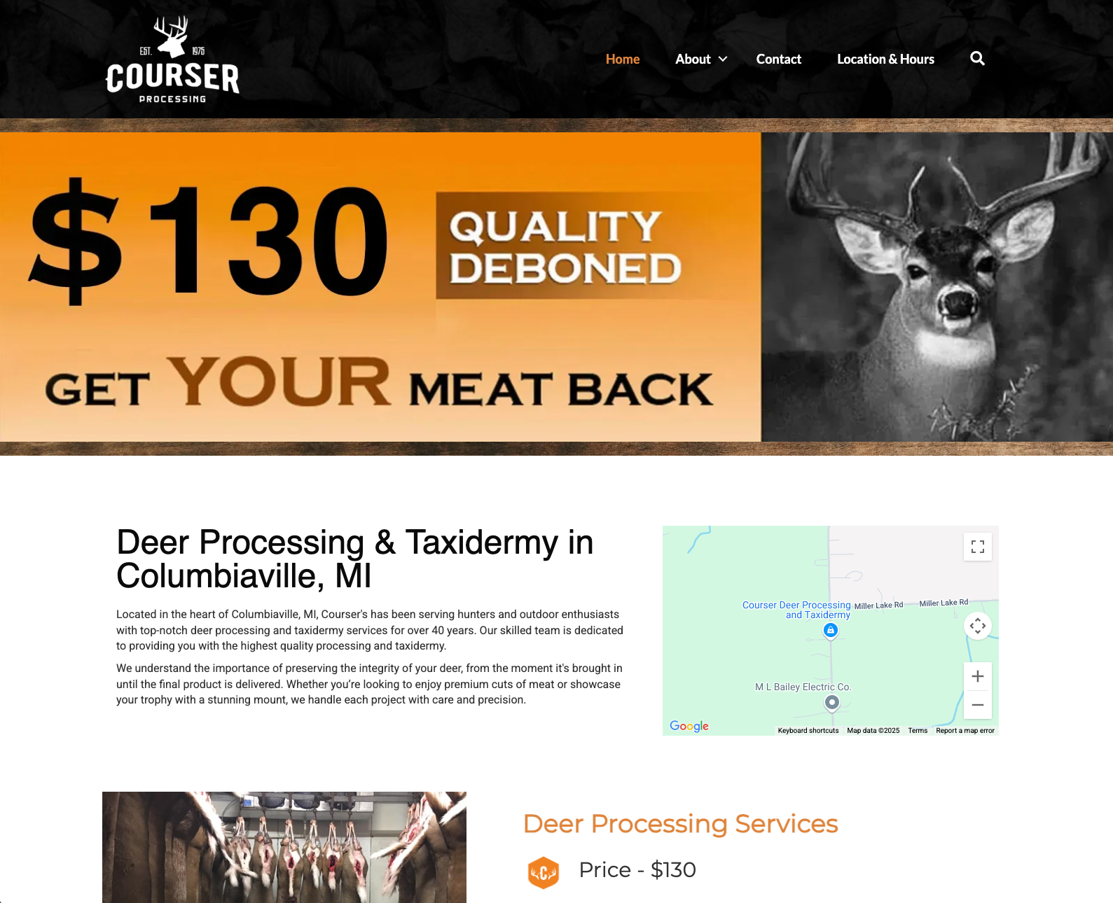 Courser Deer Processing - Homepage